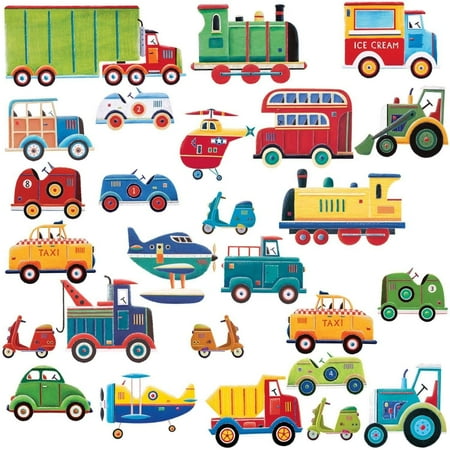 Cars Trucks 26 Wall Stickers Decor Vehicle Decals Kids Room