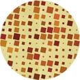 thumbnail image 1 of Ahgly Company Indoor Round Patterned Papaya Orange Area Rugs, 3' Round, 1 of 1