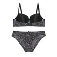 thumbnail image 2 of Unique Bargains Women's Plus Size 2 Pieces Push-Up Underwire Comfort Bra and Brief Set, 2 of 6
