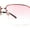Gold / Pink, variant on Womens Classic 90s Rimless Jewel Chain Arm Round Wrap Sunglasses Gold Blue Pink