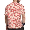 thumbnail image 2 of Wukai Beige Flowers Print Men's Short-Sleeved Mesh T-Shirt,Quick-Dry Short Sleeve Workout T-Shirt-5X-Large, 2 of 8