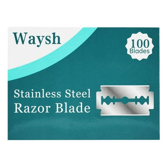 Hojas de Afeitar Doble Filo Waysh 100 Piezas (1 Caja) para Rastrillo de Seguridad Clásico