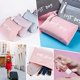 thumbnail image 2 of Rosa Gris Azul Púrpura Juego de 4 Piezas Embrague Cosmético Impermeable Pequeño Embrague de Lona Mini Bolsa de Monedas Portátil para Mujer Bolsa de Cosméticos para Mujer Viajes Compras ER, 2 of 5