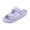 Light Purple, variant on Womens Sandals Adjustable Double Buckle Strap Waterproof EVA Flat Slides，Peach,Sizes 11