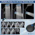 thumbnail image 3 of Dual Filtered Handheld Shower Heads Combo, High Pressure Rainfall Showerheads Set with Filter, for Hard Water, Removes Chlorine, Matte Black, 3 of 4