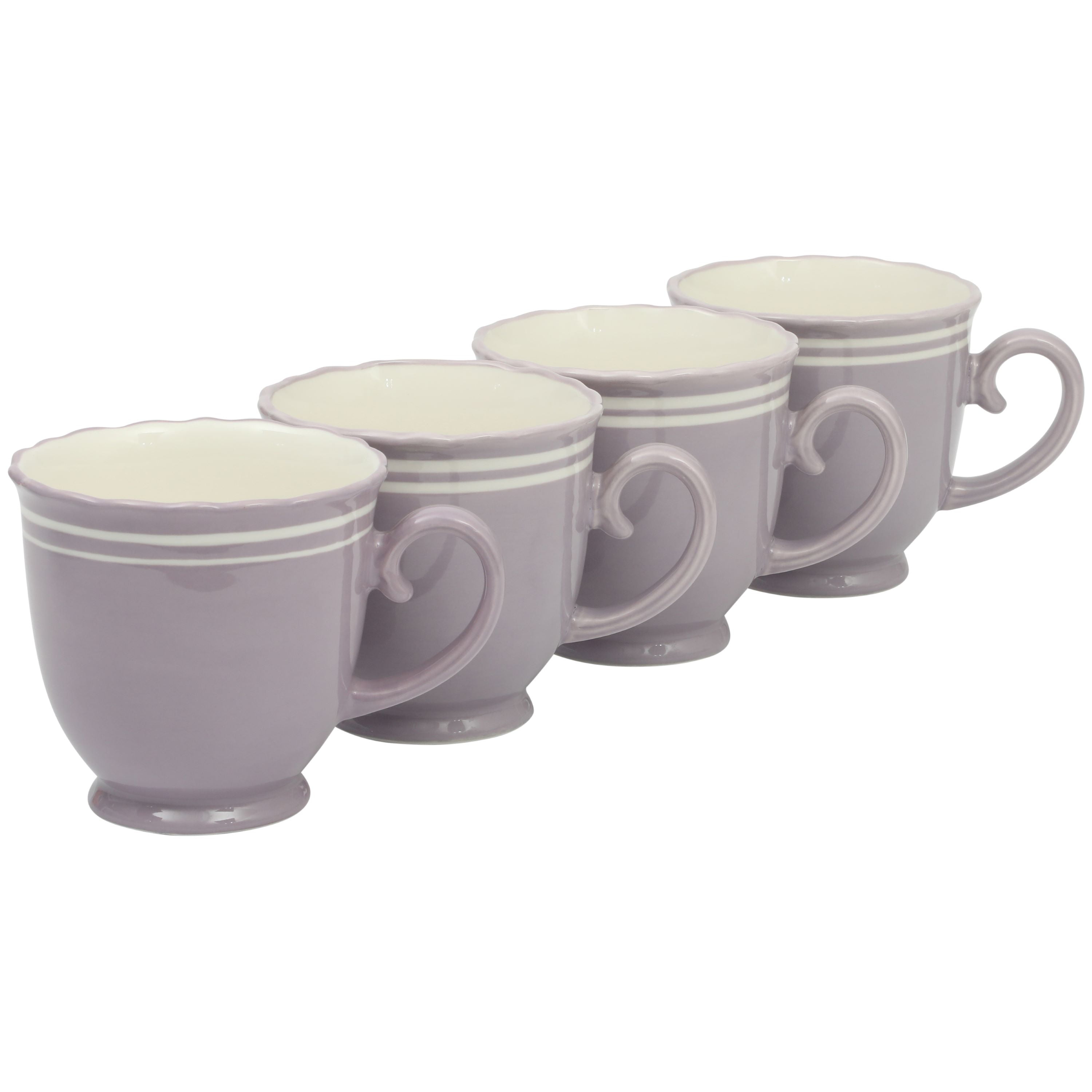 The Pioneer Woman Ainsley Ceramic Mug Set, Iris, 4-Pack