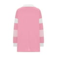 thumbnail image 5 of LYXSSBYX Sweatshirts for Women Loose Fit Womens Color Block Stripe Oversized Sweatshirts V Neck Long Sleeve Casual Loose Pullover Tops, 5 of 7