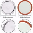 thumbnail image 4 of Ababeny 25pcs Wide Mouth Mason Jar Lids, Wide Mouth Canning Lids Leak-Proof 100% Airtight Tinplate Lids Fits Ball and Kerr Large Mouth Jars, 86mm, 4 of 8