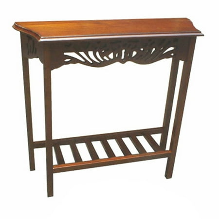 Entrance Seal - Handcarved Solid Mahogany Home Decor Entrance Accent Wall Table