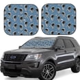 thumbnail image 2 of Uemuo Astronaut Printed 2 PCS Car Windshield Sun Shade, Auto Sun Heat and UV Rays Blocker, Foldable Automotive Front Window Sunshade Protector, 2 of 7