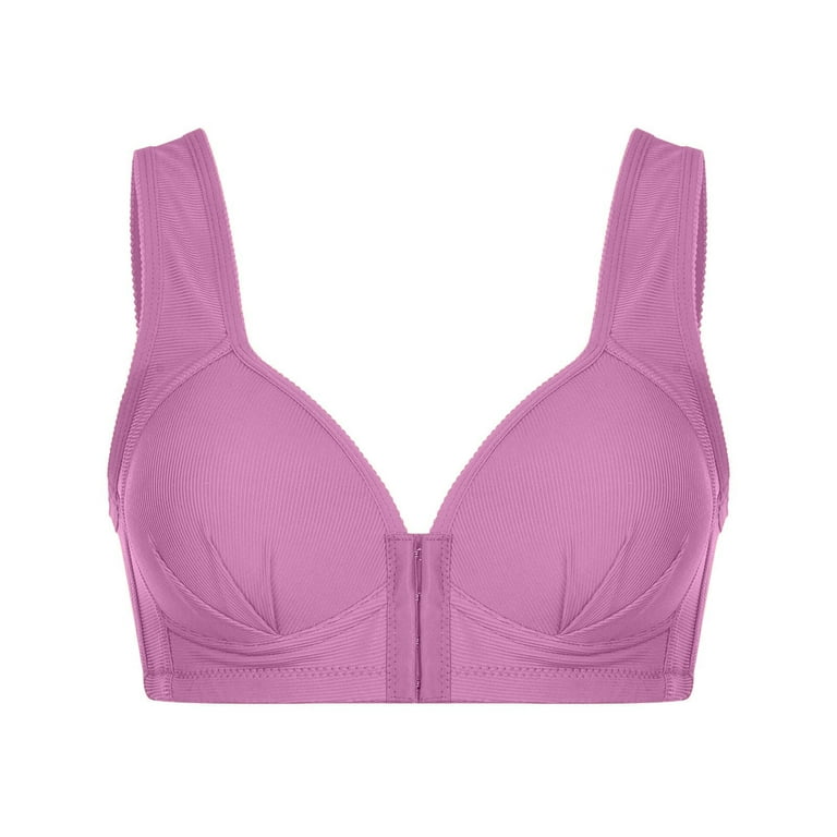 QUYUON Balconette Bra Women Fashion Color V-neck Sling Wrap Chest Satin  Underwear Comfortable Underwear Bras Pink Free Size 