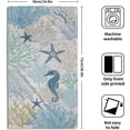 thumbnail image 2 of Blue Coral Hand Towels Set of 2 Sea Horse Decorative Bathroom Towels Ultra Soft Absorbent Towels for Yoga Gym Spa Kitchen 28x14 Inch, 2 of 8
