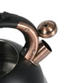 thumbnail image 4 of Mr. Coffee Flintshire 2.2 Quart Large Whistling Stainless Steel Tea Kettle - Matte Black W/ Copper, 4 of 9