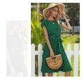 thumbnail image 3 of Vestido de verano plisado para mujer, vestido de verano sin mangas con escote en V y lunares, 3 of 5