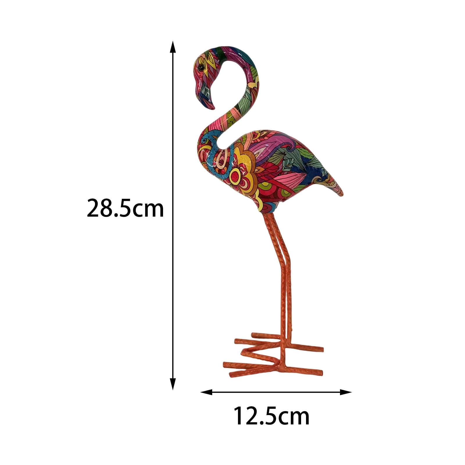 Resin Figurines Birds Sculptures Long Legs Decorative Modern Art Backyard Flamingo Garden Statue for Yard Porch Sidewalks Decoration Window Style B