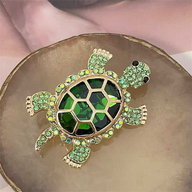 Full Diamond Turtle Brooch Advanced Sense Personalized Rhinestone Corsage Pin