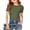 Green, variant on ZHOGXU Toddler Kids Girls T Shirts Short Sleeve Crew Neck Ribbed Solid Color Soft Comfortable Basic Top For Casual Daily Wear,Beige,9-10 Years