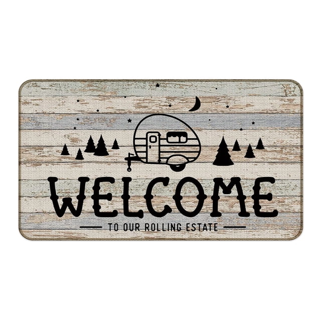 M-Qizi Alfombra De Bienvenida Para Camper: Alfombra Para Vehículos Recreativos De 30 X 17 Pulgadas, Perfecta Para Acampar Y Decorar El Interior De Su Vehículo Recreativo