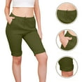 thumbnail image 2 of zbxnLI Womens Casual Capri Pants Stretch Waist Drawstring Knee Length Yoga Pants Summer Capris, 2 of 7