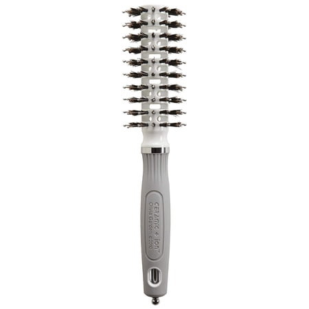 Olivia Garden Ceramic + Ion Turbo Vent Combo Hair Brush (ionic & 100% boar bristles) (Petite 2 )