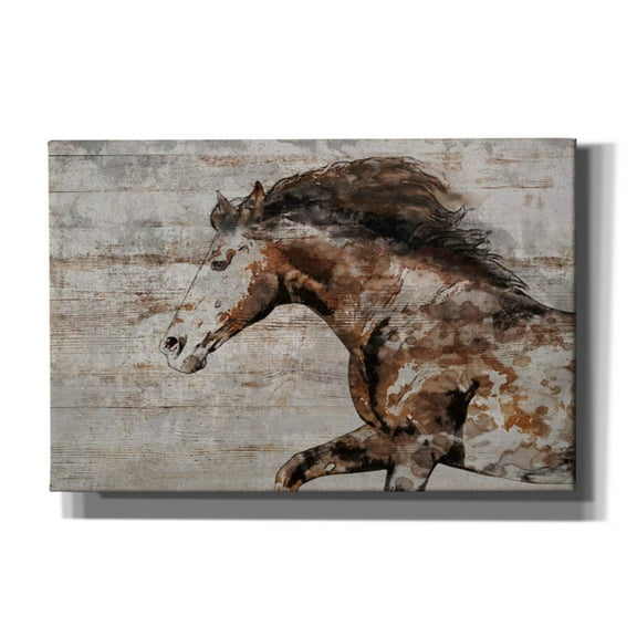 Epic Graffiti 'WILD HORSE RUNNING 4' by Irena Orlov, Canvas Wall Art, 60"x40"