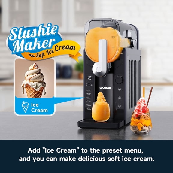 Inster 88 oz Slushy Machine Frozen Drink Maker with 6 Presets, Touch Screen, No Ice Required, Self Cleaning