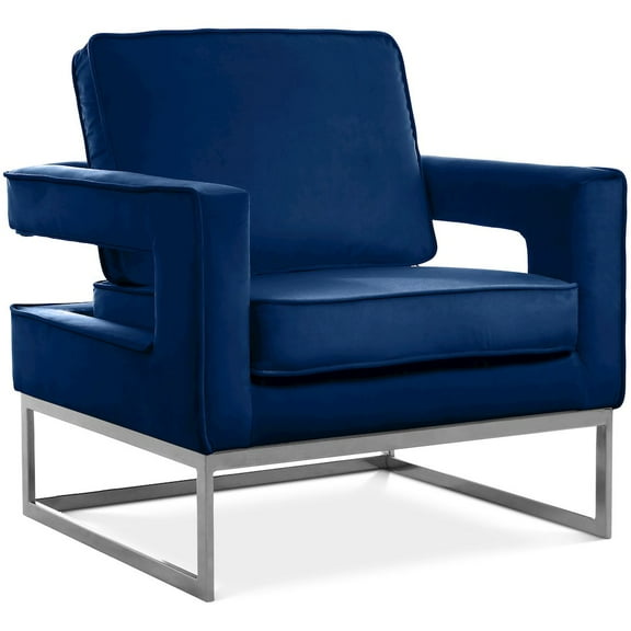 Meridian Furniture Noah Navy Velvet Accent Chair
