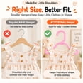 thumbnail image 3 of ACSTEP Baby Hangers 20 Pack, 11.5 Inch Kids Plastic Hangers with Non-Slip Shoulder Notches, Slim Toddler Clothes Hangers for Nursery Closet,Pink, 3 of 9