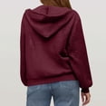 thumbnail image 6 of SuTry Women's Quilted Jacket, Zip Up Hooded Drawstring Long Sleeve Coat, Waffle Textured Relaxed Fit Outerwear, Everyday Casual Versatile Winter Layer, 6 of 7