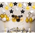 thumbnail image 5 of Espirales colgantes negros, dorados y plateados - Juego de 24 - Decoraciones de noche de película, decoraciones de fiesta de los Oscar JAMW Sencillez, 5 of 5