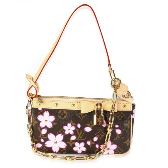 Pre-Owned Louis Vuitton x TM Sakura Brown Monogram Canvas Pochette Accessoires