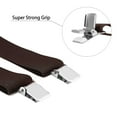 thumbnail image 2 of Buyless Fashion 2 Pack Suspenders for Men - 48" Elastic Adjustable Straps 1 1/4" - X Back - 5114-2-Brown, 2 of 7