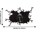 thumbnail image 2 of 1 pegatina 3D de calavera silenciosa de 4,9 m para coche, temática de Halloween, con diseño de la Parca aterradora, para ventana, parabrisas, puerta, maletero, pared, divertida., 2 of 5