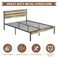 thumbnail image 5 of VECELO Queen Size Platform Bed Frame with Wooden Headboard, Rustic Country Style Mattress Foundation, No Box Spring Needed, Slate, 5 of 10