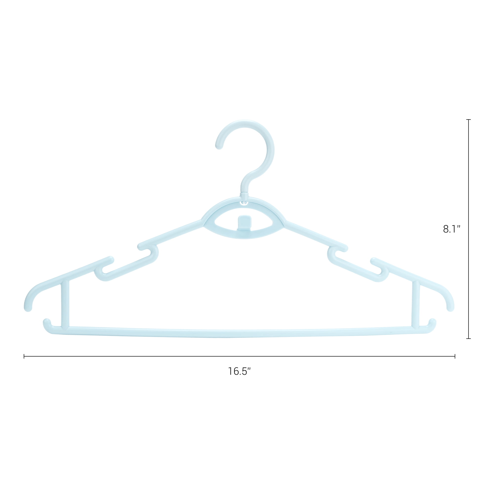 Unique Bargains Plastic Non-Slip Hangers Space Saving Clothes Hangers 30 Packs Green