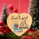 thumbnail image 1 of Colgante de de Navidad con estantería en forma de corazón, adornos navideños de lectura, colgante de amor 2023 para guardería, amantes de los li, 1 of 8