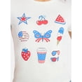 thumbnail image 4 of Social Edition Women's American Symbol Graphic Tee with Short Sleeves, Sizes XXS-XXL, 4 of 5