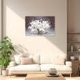 thumbnail image 5 of ZHONGYUTONG White Lily Flower Wall Art Canvas Floral Blooming in Water Pictures Still Life Painting for Bathroom Decor Framed (16.00" x 24.00"), 5 of 5