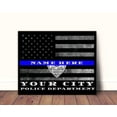 thumbnail image 3 of Houston Police Officer Thin blue Line Flag Gift Art, 3 of 7