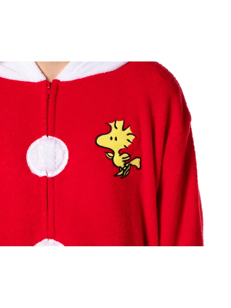 Peanuts Snoopy Christmas Mens' Hooded Union Suit Costume Sleep