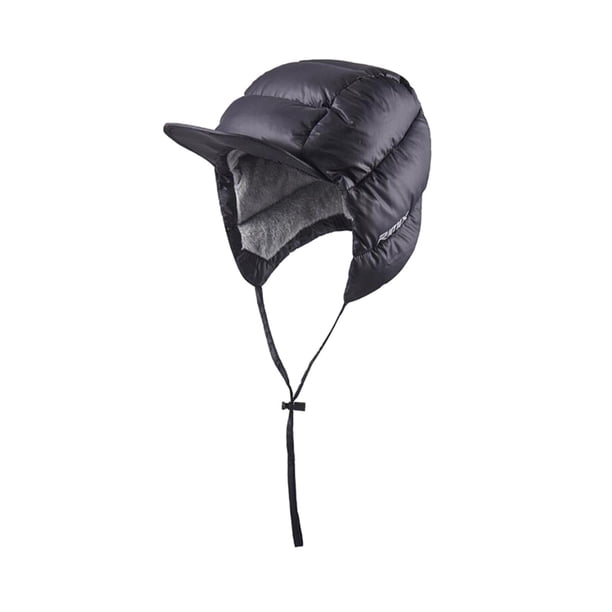 Gorros de invierno Zulema de plumón vellón con orejeras Negro Sombrero de pato