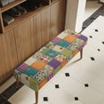 thumbnail image 3 of Chririnla with Elastic Band Rectangle Long Bench Cover for Dining Living Room, Polyester Spandex Fabric Washable Dining Bench Covers with Abrasion Resistant, 3 of 9