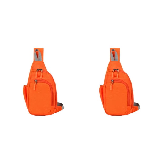 Qarigey Bolsas de pecho duraderas y funcionales para mujer, accesorios ligeros y de moda, bolsa de pecho de moda naranja Naranja 2Conjunto