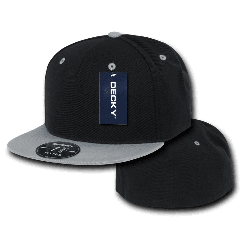 DECKY TRUCKER PLAIN SOLID SNAPBACK HAT HATS CAP CAP For Men Women Black