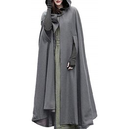 FOCUSSEXY Womens Poncho Cape Winter Batwing Khaki Poncho
