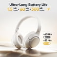 thumbnail image 4 of Auriculares Bluetooth QCY H3 ANC para colocar sobre las orejas con micrófono 60H, color blanco, 4 of 9
