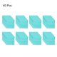 thumbnail image 3 of Uxcell 40 Pcs Bolsa de Joyería de Microfibra 3.1 × 3.1 Pulgadas, Azul, 3 of 5