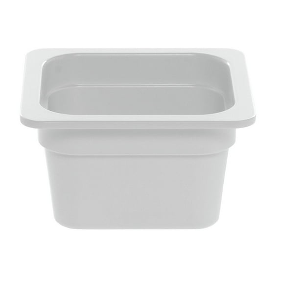 HUBERT® Serving Bowl Display Bowl 1/6 Size White Melamine - 6 3/8 L x 6 15/16 W x 4" H