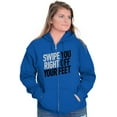 thumbnail image 3 of Swipe You Right Off Your Feet Dating Zip Up Hoodie Men's Women's Brisco Brands S, 3 of 6