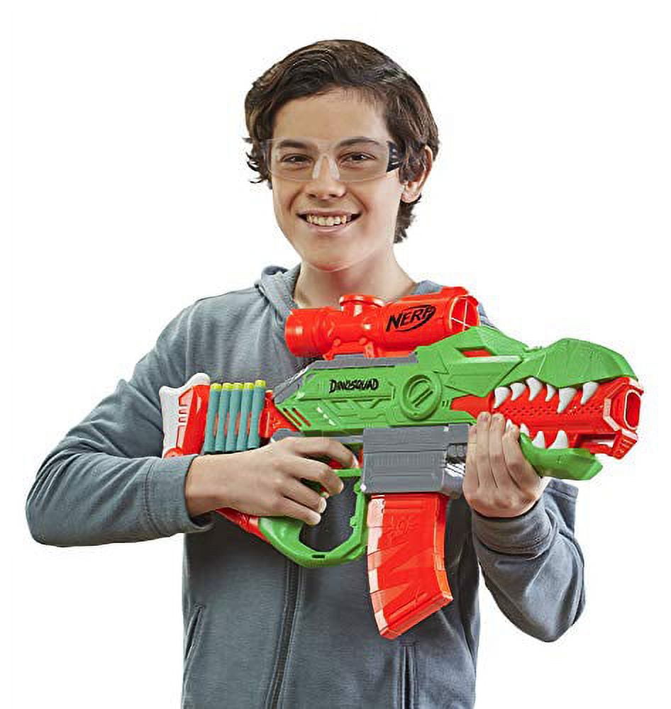 Nerf Lançador de Dardos Fuzil Rex Rampage: Dino Squad - Hasbro